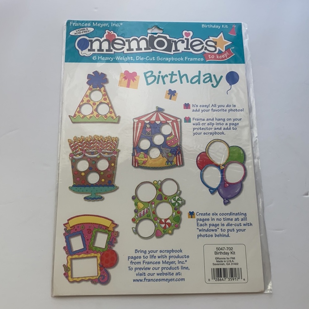 Frances Meyer inc memories to keep birthday kit 5047-702 scrapbook